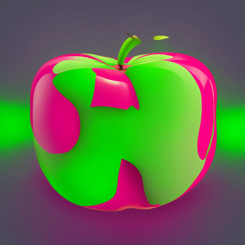 line art red apple green apple sliced in half symmetrical PlayStation 1 graphics