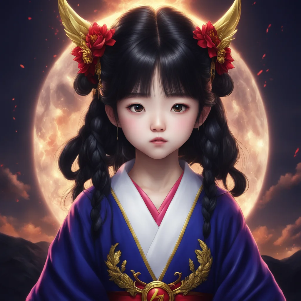 little girl is born in the dark hellKorean traditional clothingPretty Soldier Sailor Moonportraitattractive8k resolution