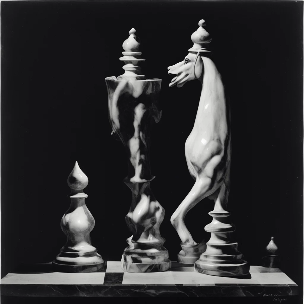 marble chess piece black background epic pulp art fantasy magazine circa 1968 ar 1117