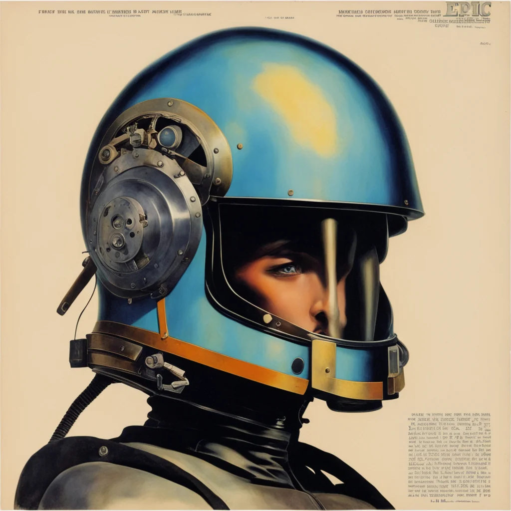 mechanical helmet epic pulp art fantasy magazine circa 1968 ar 1117