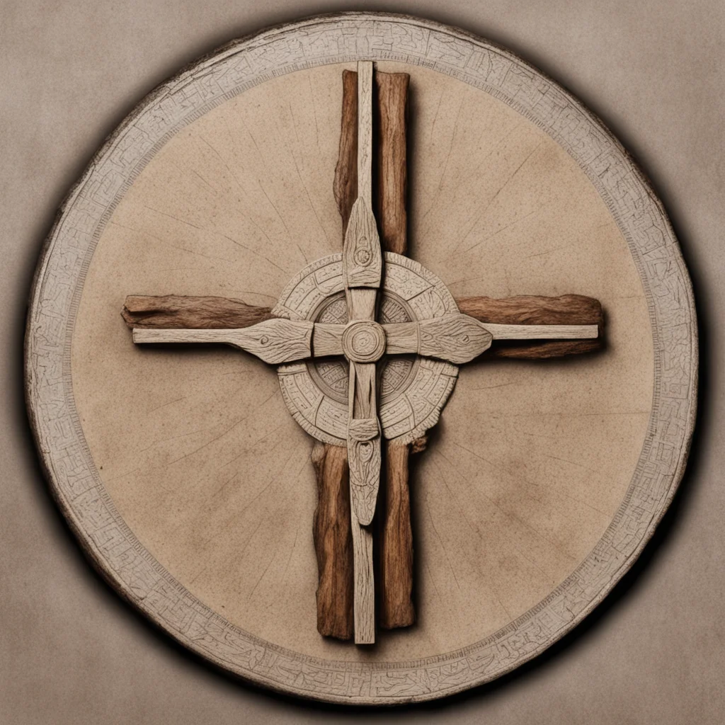 medicine wheel crucifix native American chieftain medieval iconography stop 85 uplight ar 916