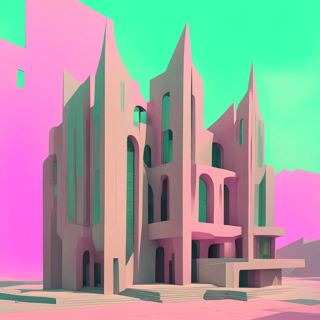 medieval western brutalist architecture in western pastel colors detailed in the style of Ithell Colquhoun —ar 108