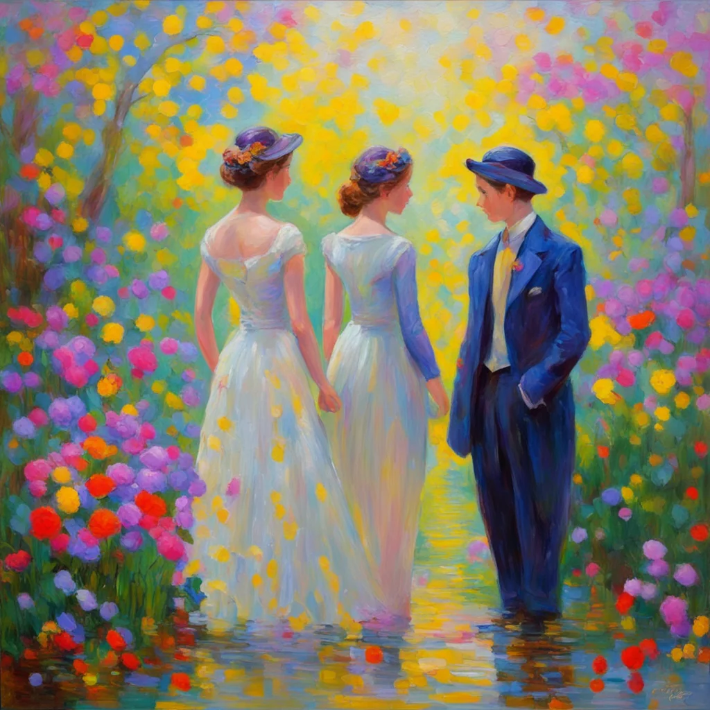 memorable kind impressionism oil painting “Their manners are more gentle kind than of our generation you shall find” upl