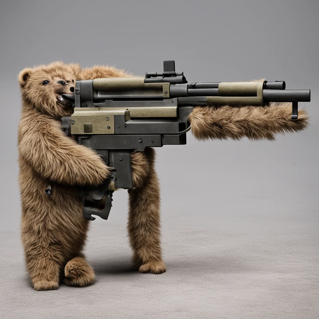 mg 42 machine gun made out of bears