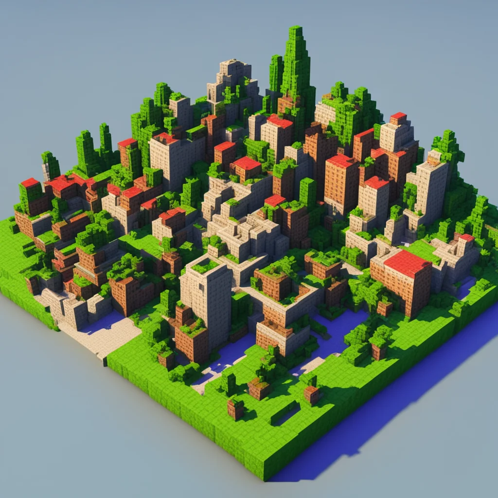 minecraft 3d city