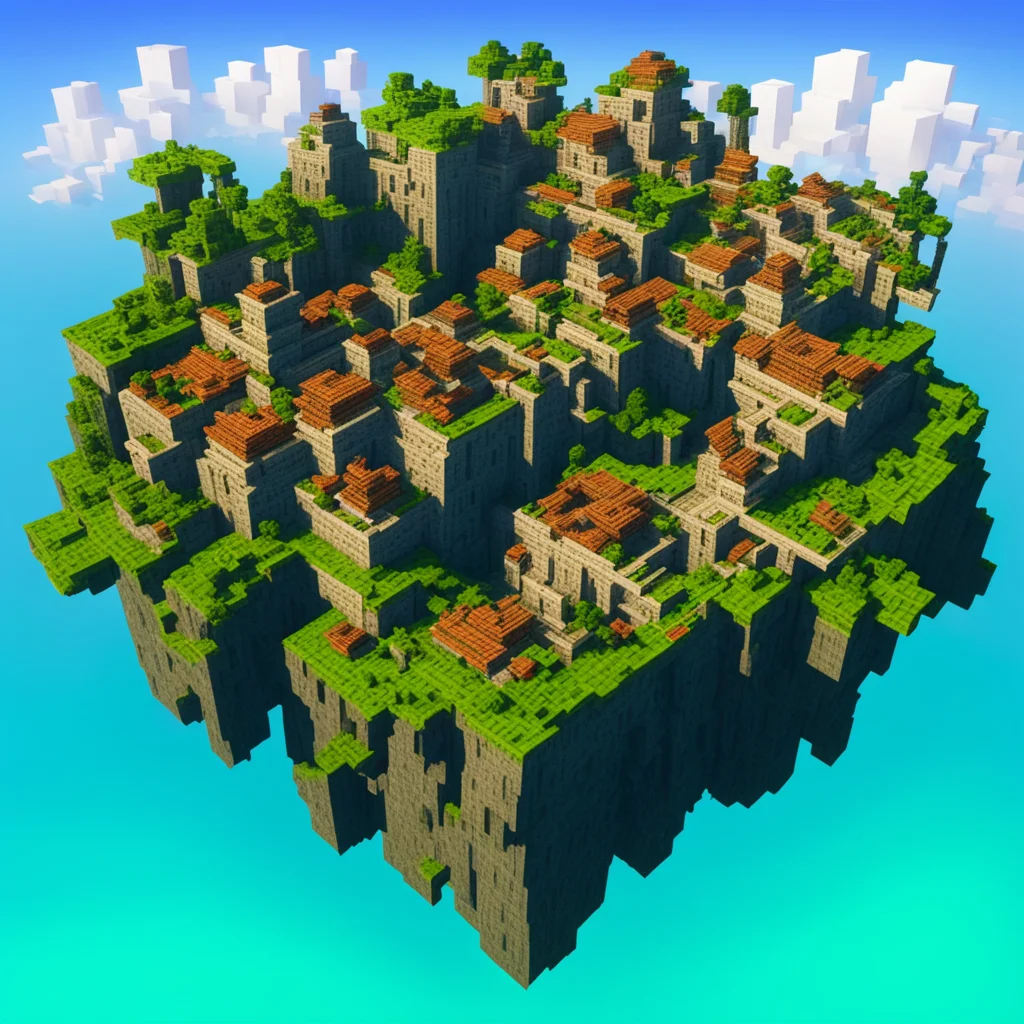 minecraft floating city