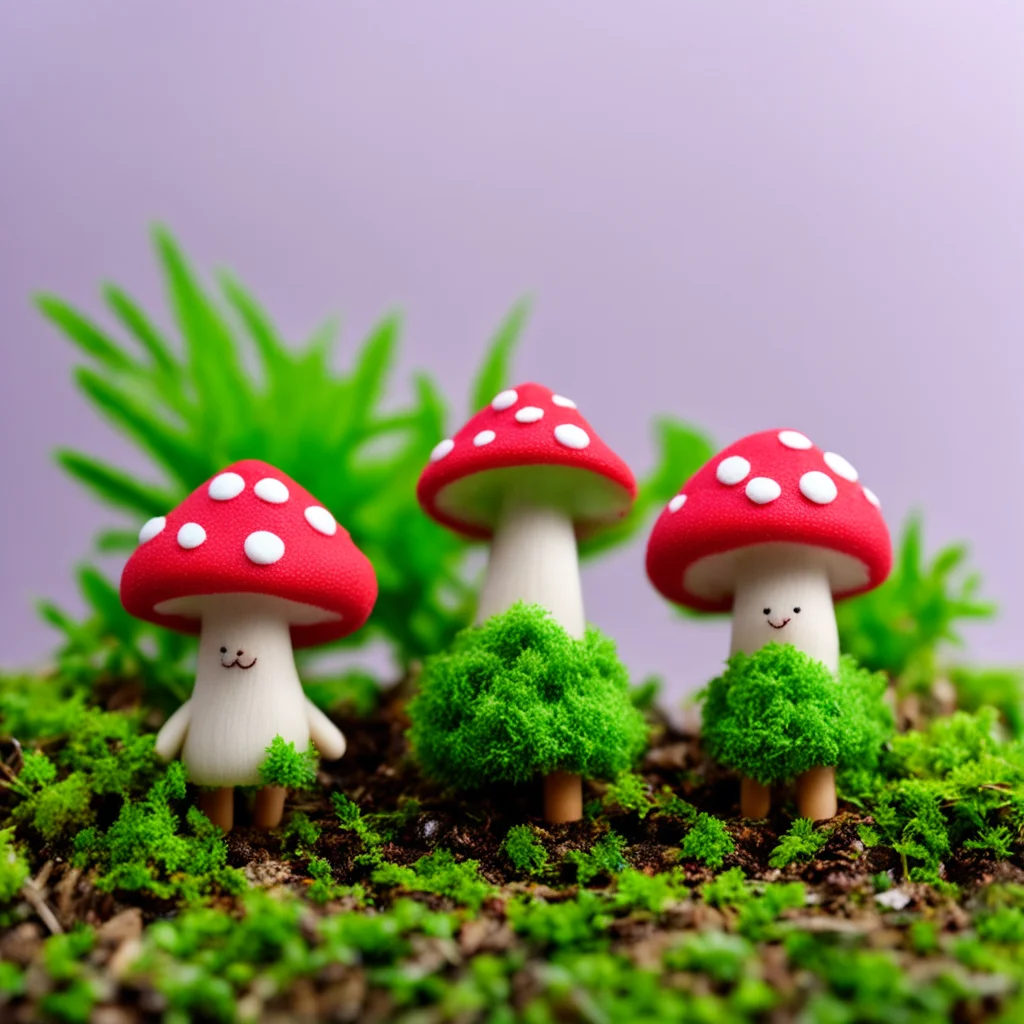 miniature cannabis forest happy dolls mushroom hats