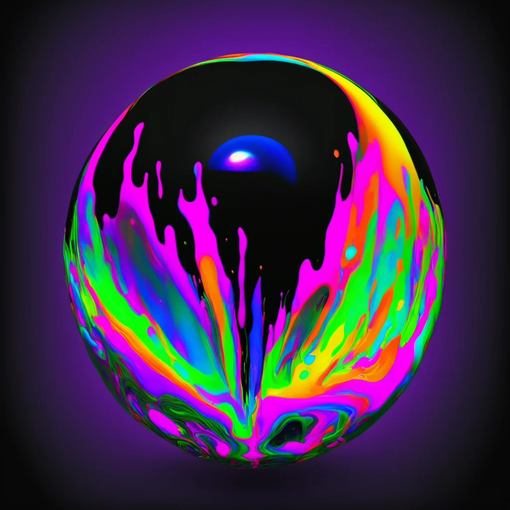molten opal dripping over a glossy black opaque perfect sphere in the style of Sew Beautiful03 digital flat Miyazaki Mon