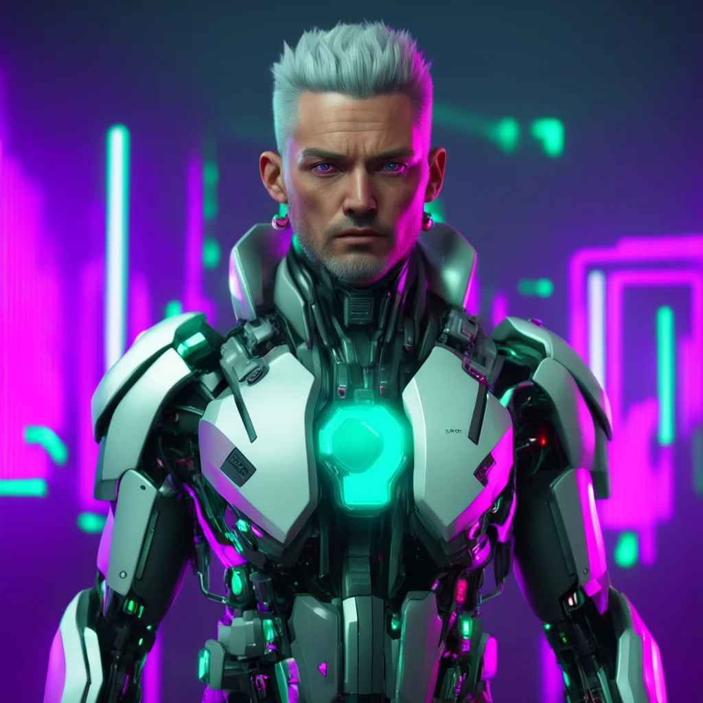 new age cyberpunk futuristic doctor healer cyborg 4K render character