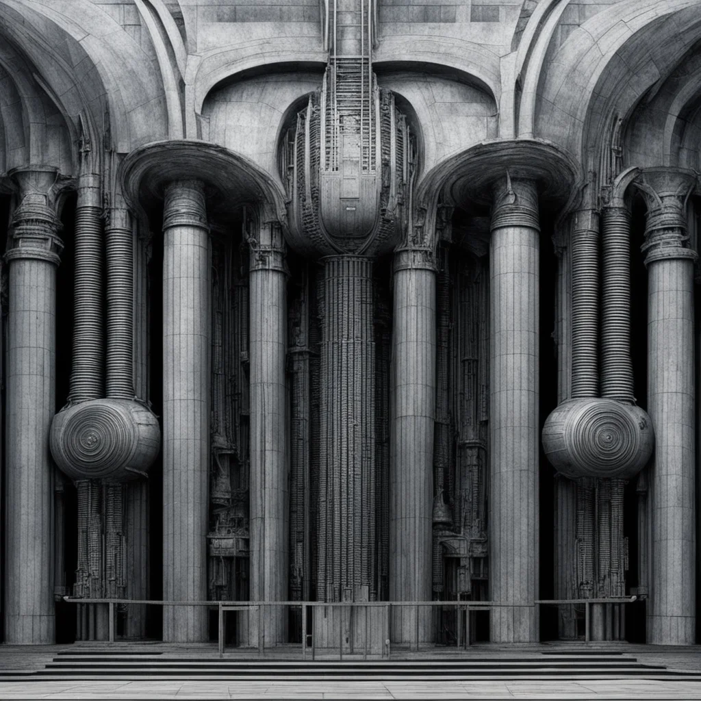 north korean sci fi architecture symetrical exterior uniform photography painting by hr giger