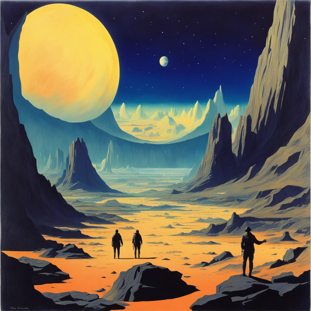 not all those who wander are lost illustration by Chesley Bonestell —ar 12