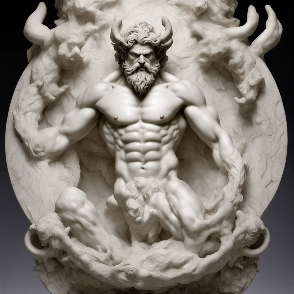 oniAn intricate marble status of a bearded Satyr by Gian Lorenzo Bernini Gerald Brom James Gurney Jason Edmiston Alphons