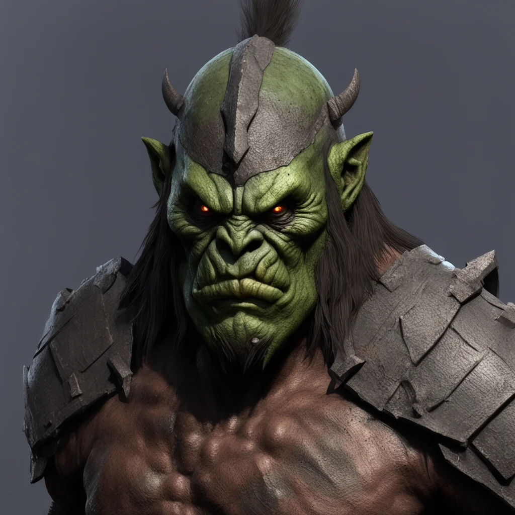 orc uruk hai creature with rusty metal helmet warrior portrait character concept art Brom art style ugly asymmetrical po