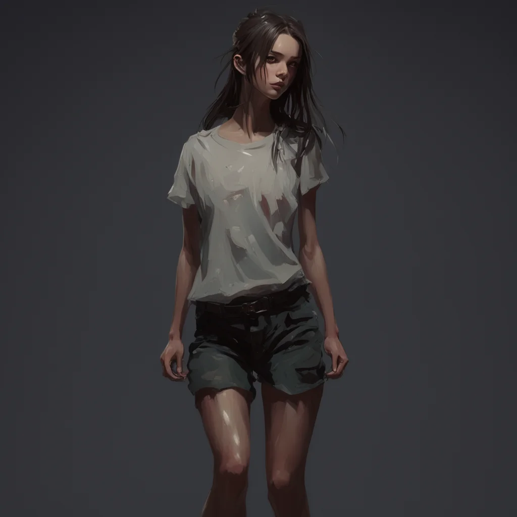painting of a beautiful girl full body dark background artstation cinematic lighting by Ashley Wood ar 23 stop 80 upligh