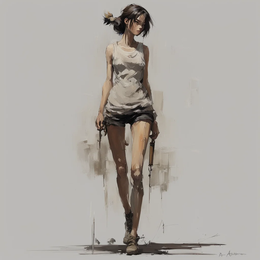 painting of a full body girl by ashley wood detailed artstation ar 23 stop 80