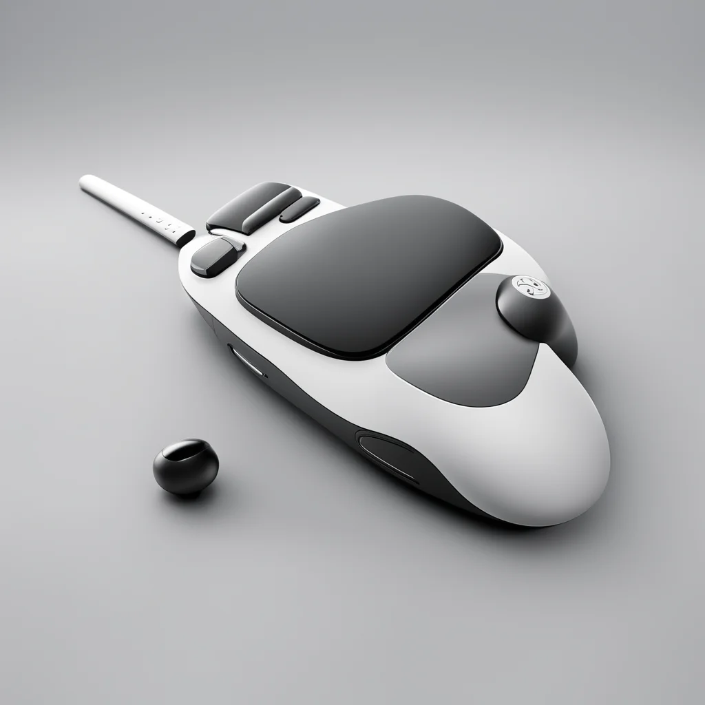 pen controller mouse with buttons for drawing in the air for creativity in virtual reality realistic product render
