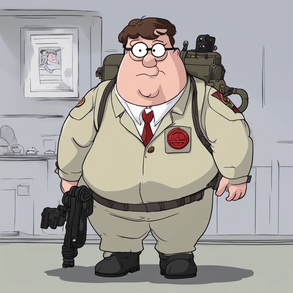 peter griffin as a ghostbuster
