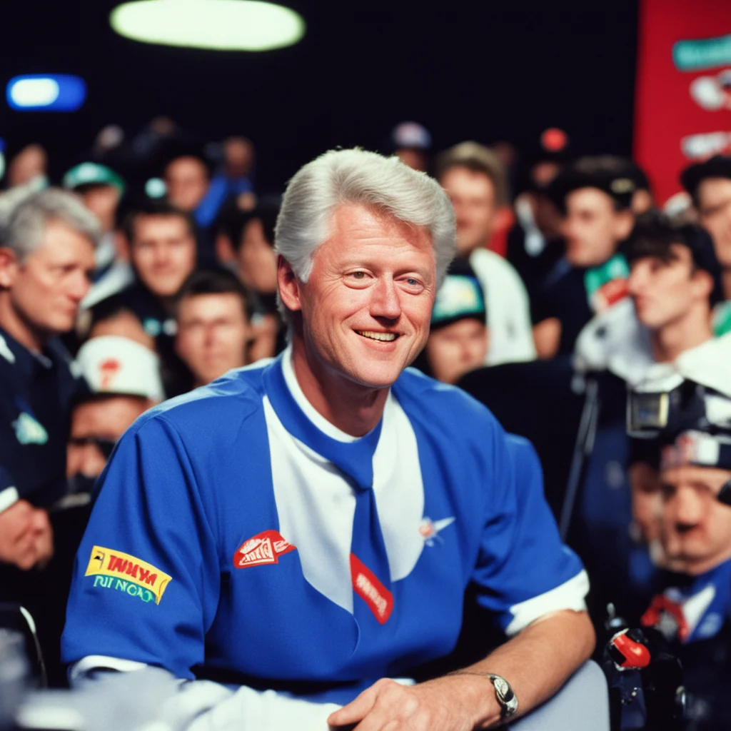 photo of bill clinton participating in an esports tournament circa 1992