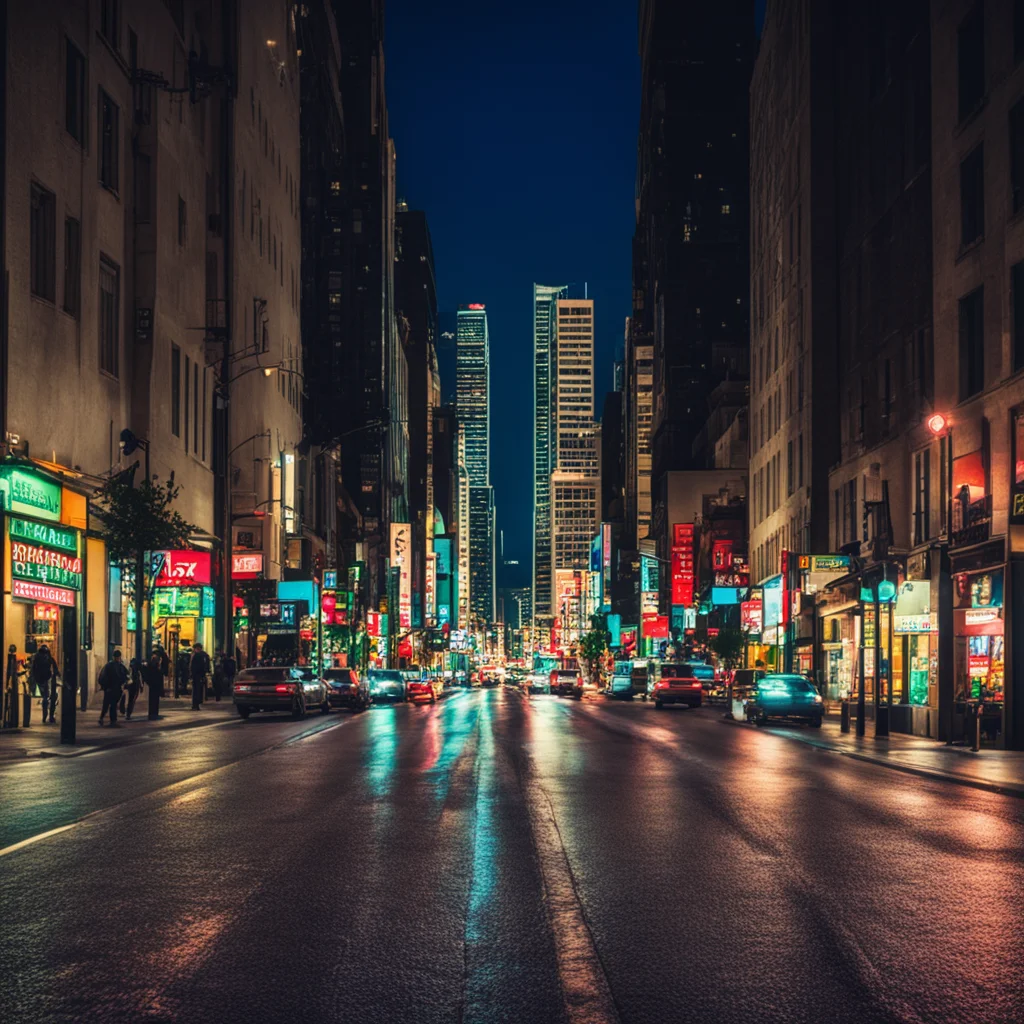 photo of city streets at night by Bill Schwab hd