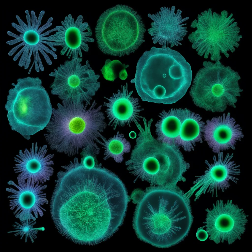 phytoplankton microscope mitochondria bioluminescent zooplankton cell mitosis