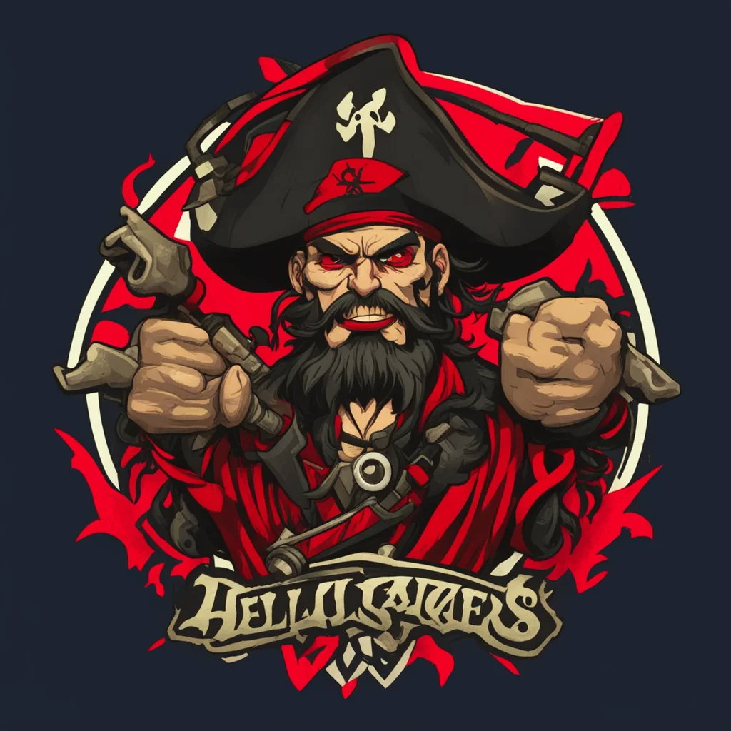 pirate hellraisers logo cartoon