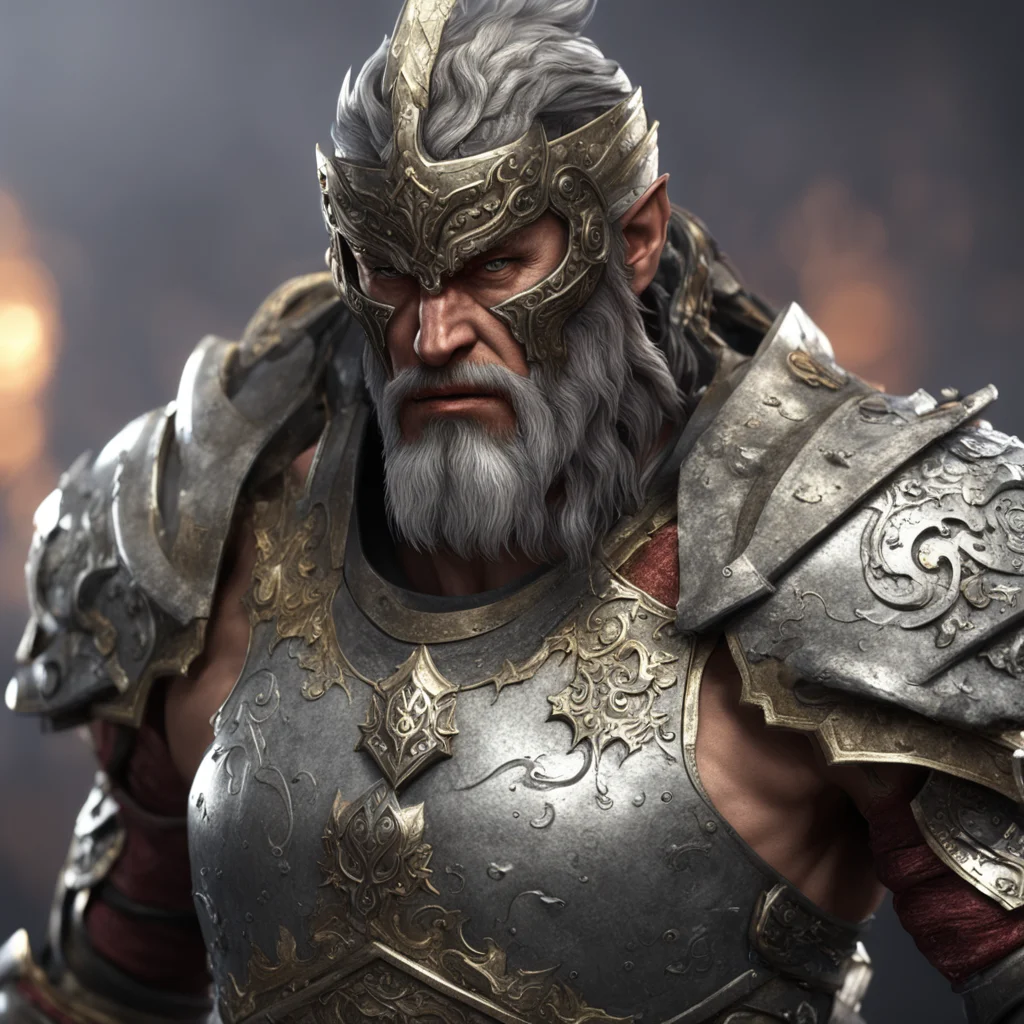 platinum warrior champion warlord realistic render glint 8K unreal render
