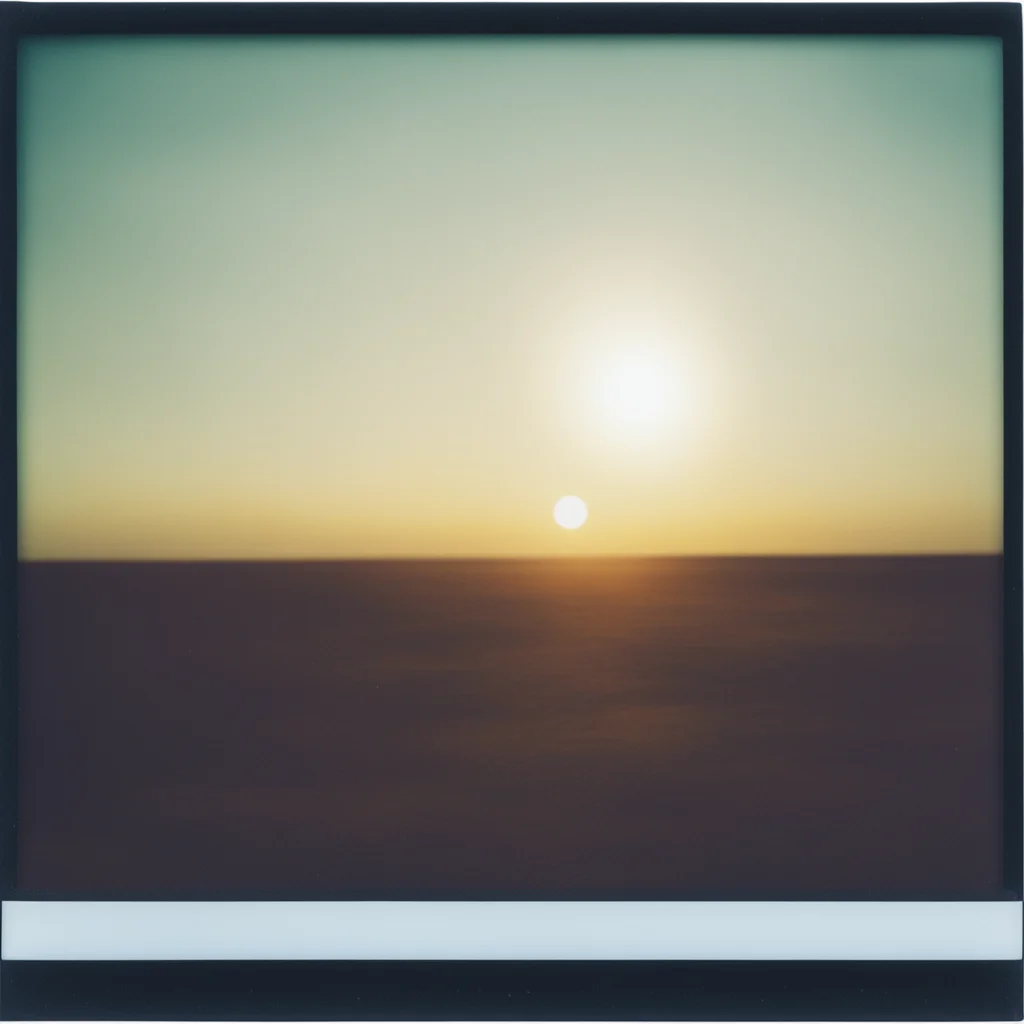 polaroid photograph the sun impacting into the earth 2007 ar 43