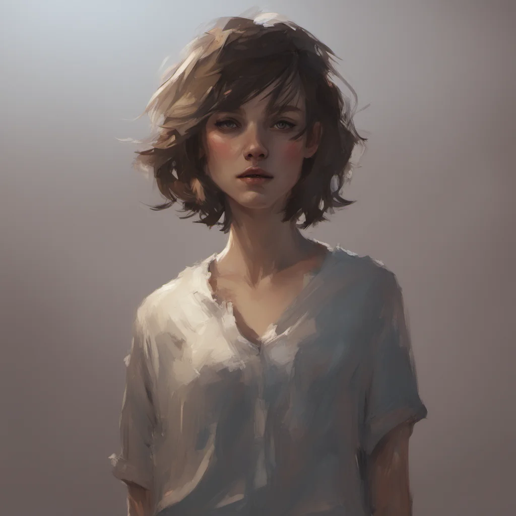 pretty young woman full body character short wavy hair artstation detailed 8k by Ashley Wood Craig Mullins ar 23 stop 80 uplight