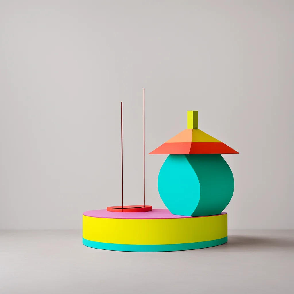 product shot Yinka Ilori designed birdhouse industrial design pops of color shallow depth of field minimal chipperfield 