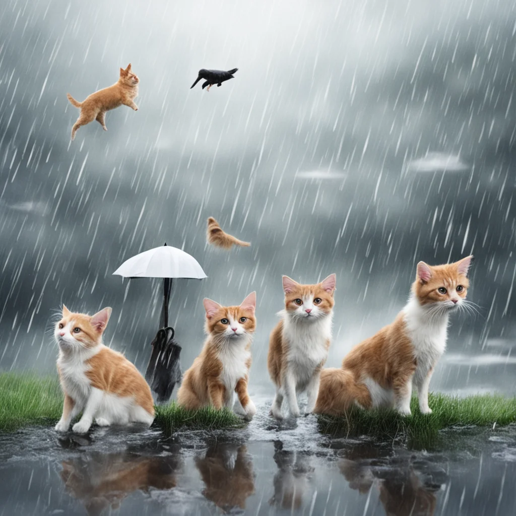 raining dogs and cats