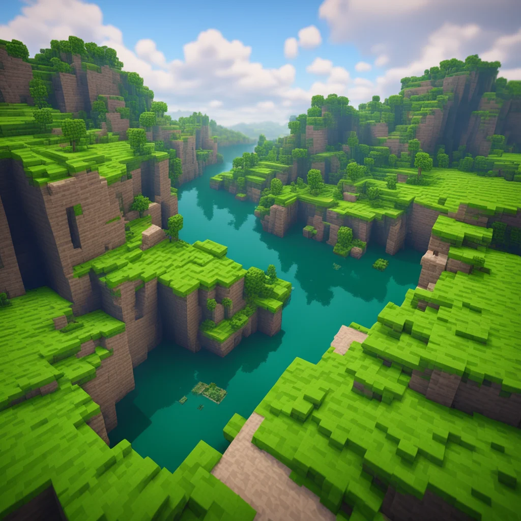 realistic and organic Minecraft landscape