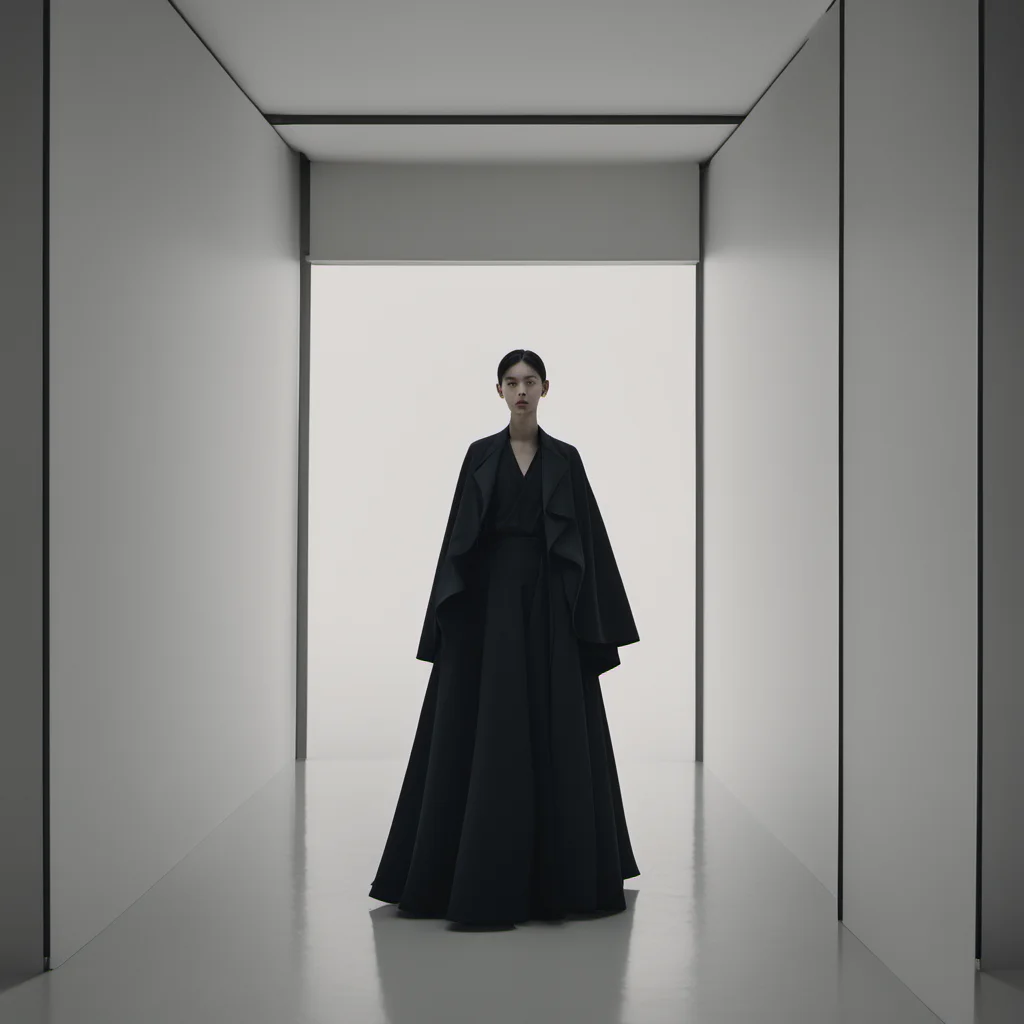 realistic detailed minimalist korean futurism clean liminal space dark and mysterious in the style of floria sigismondi and tim walker and matt mahurin and robe