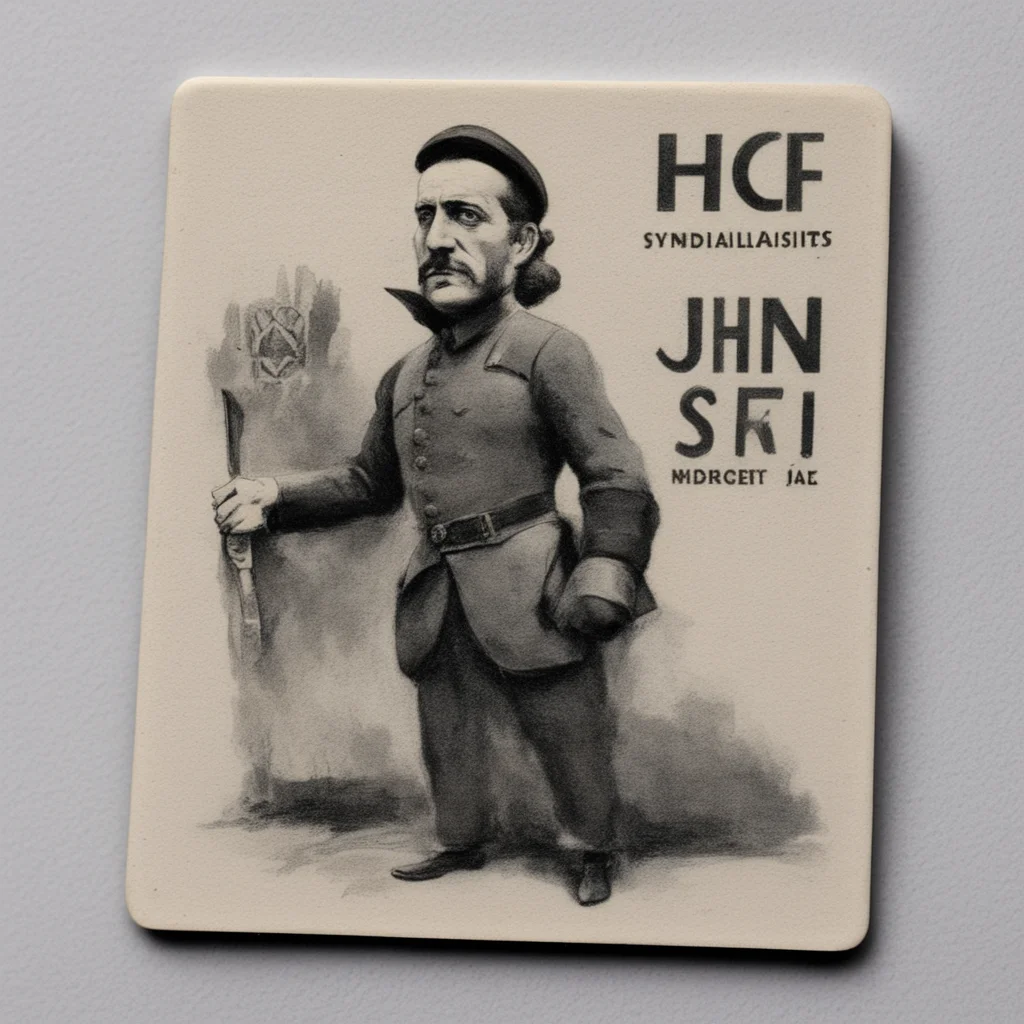 refrigerator magnet of French syndicalists