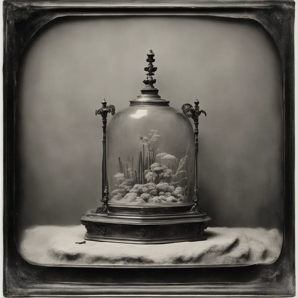 reliquary in an aquarium Baroque Tintype by Ansel Adams 1800s ar 34