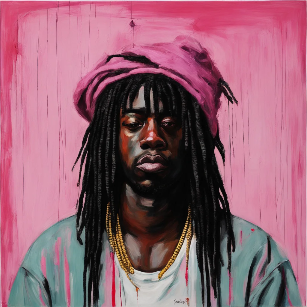 renaissance style portrait of rapper chief keef inspired by francis bacon cy twombly rothko brutalism