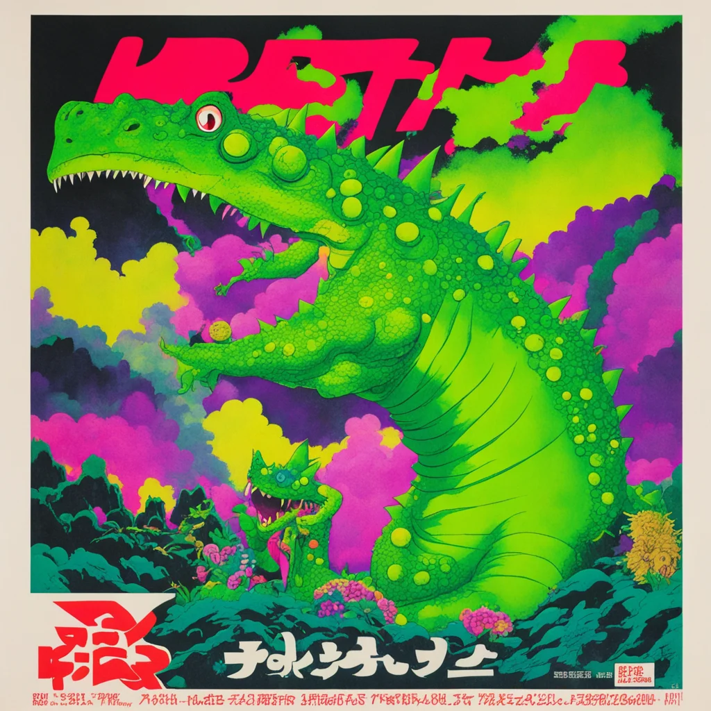 reptar epic japanese movie poster circa 1970 ar 1117