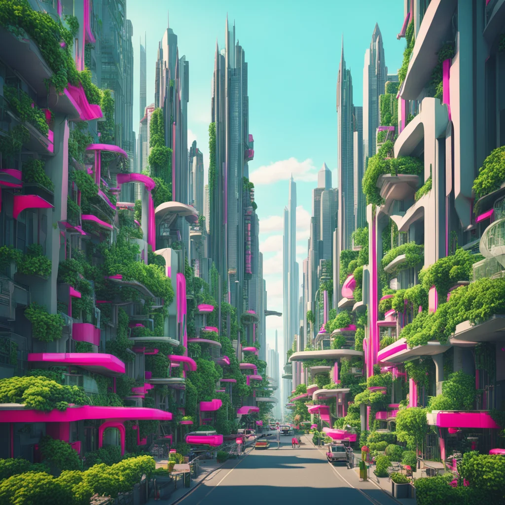 retro futuristic raygun gothic style city utopia plants everywhere vertical farms chaosskyscrapers densely crowded city 