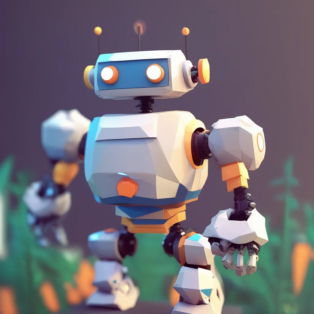 robot low poly anime happy fun good looking trending fantastic 1