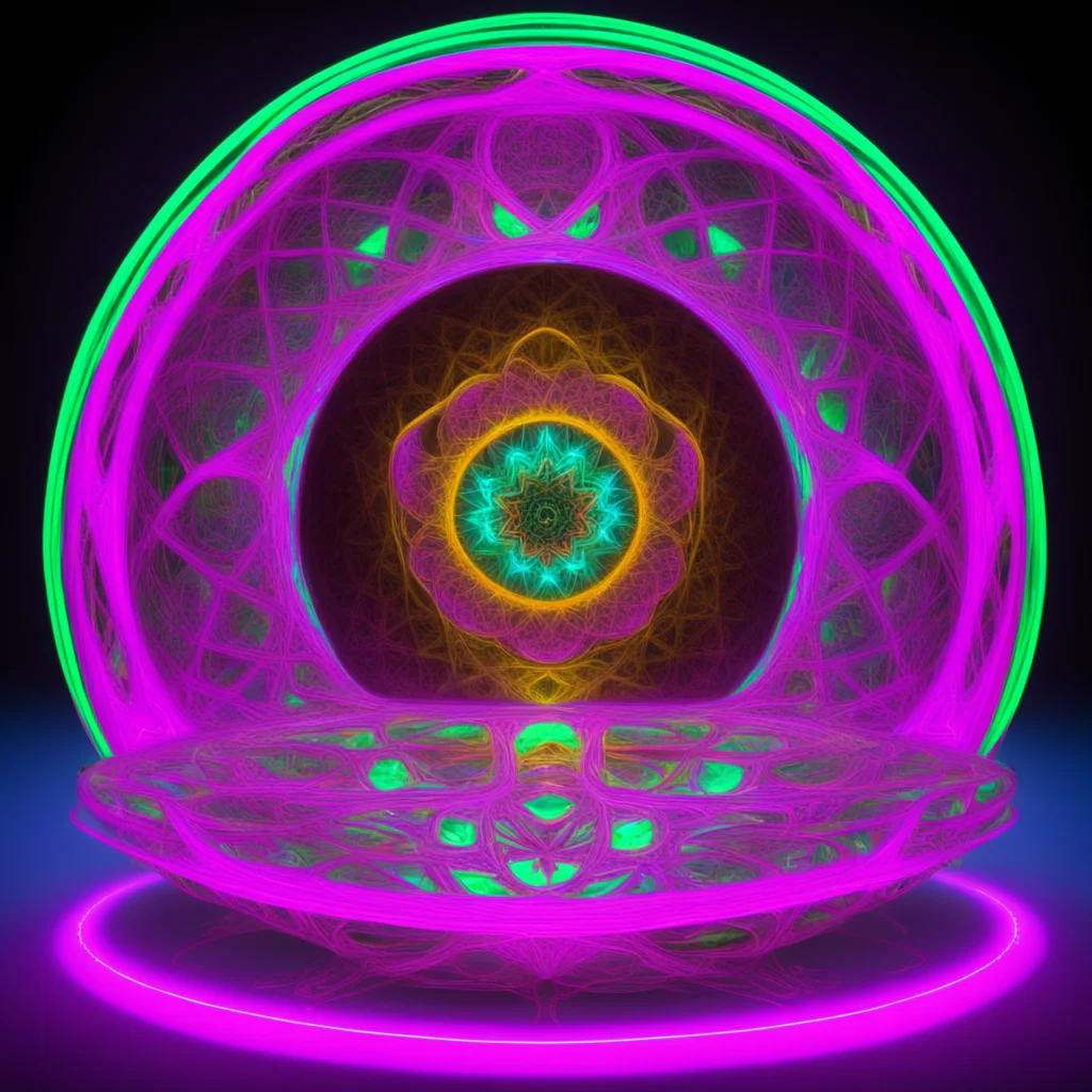 sacred temple of the wise owl recursive tangled ribbon sacred geometry mobius strip smooth surfaces neon octane render
