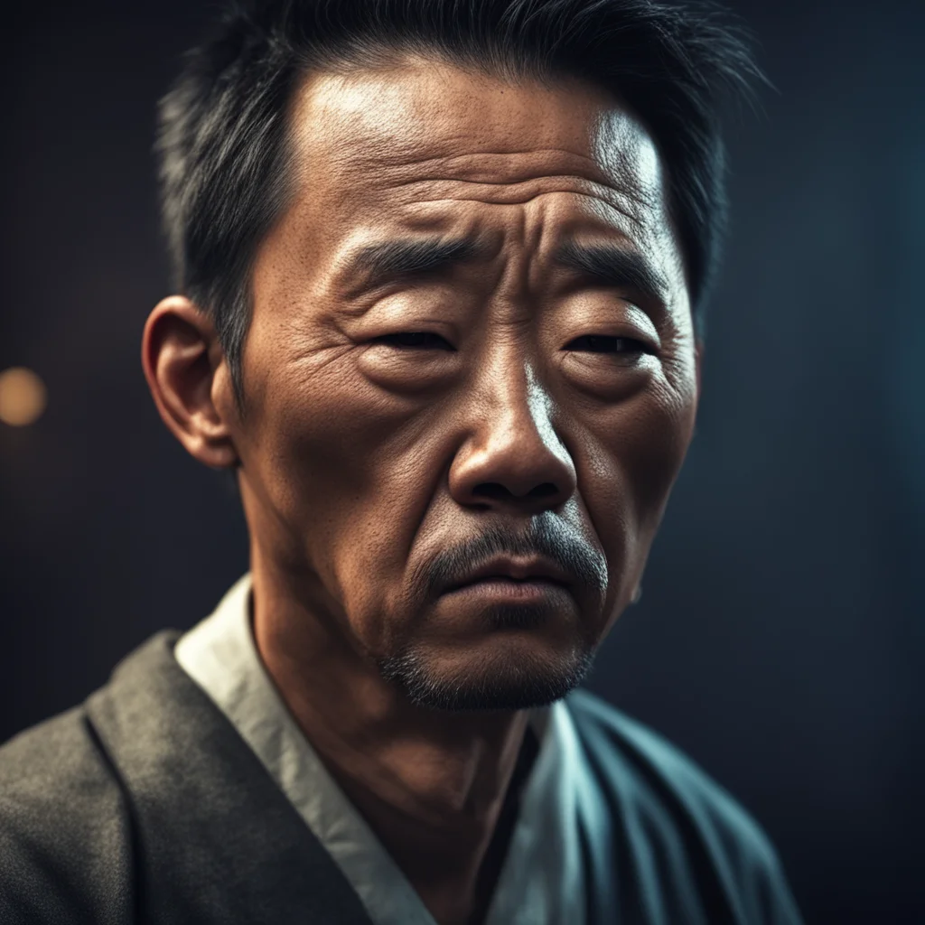 sad chinese man   dramatic lighting insane details 4k resolution