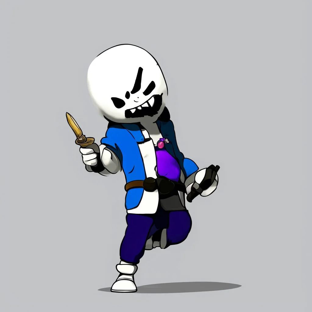 sans from undertale  cuphead style