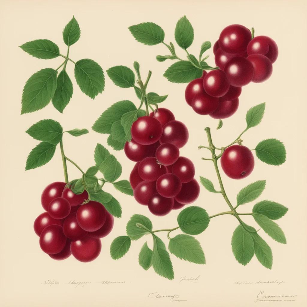silver cranberries scientific illustration diagram research circa 1970 ar 1117