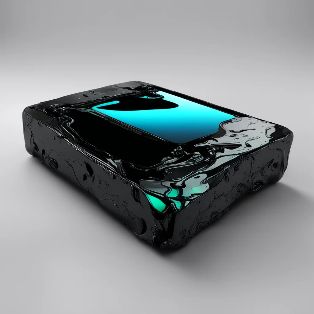 sleek device melted polyurethane cursed gaming console 3d hyperrealistic reflection