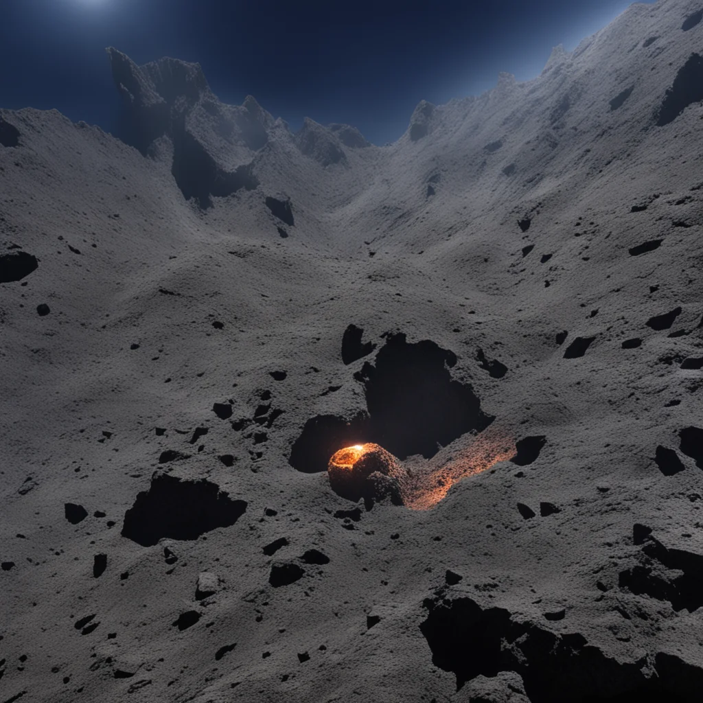 small asteroid impact on a mine