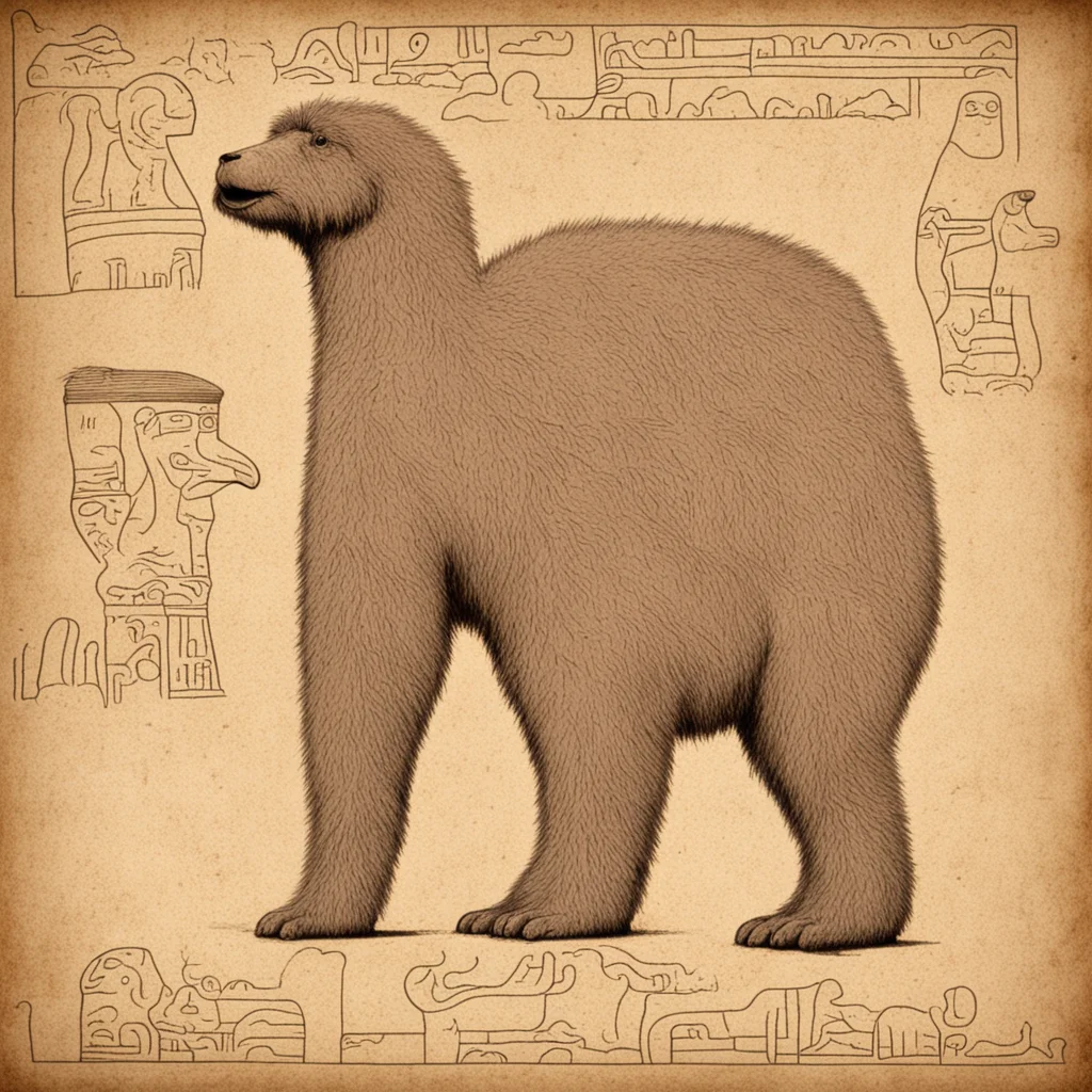 snuffleupagus depicted in an ancient Egyptian hieroglyph