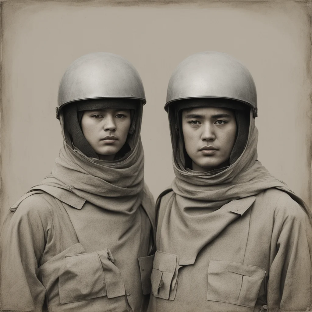 soldiers with veiled helmet by Pater Sato
