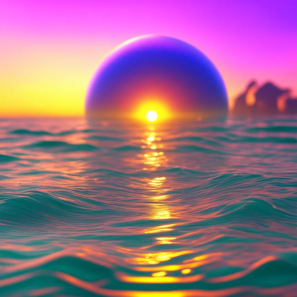 sonic resonance refracting waves dusty macro photography psychedelic sunset vibrant realistic unreal engine render ar 16