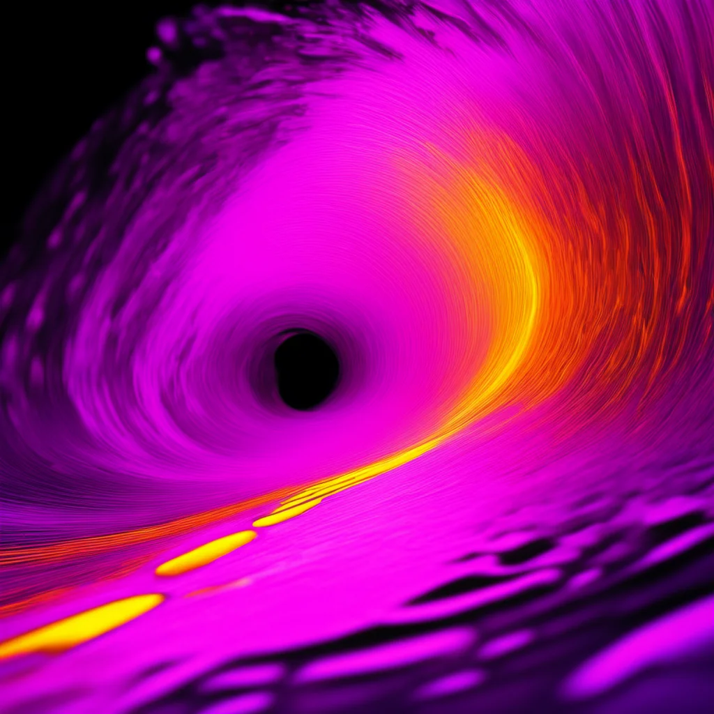sonic resonance refracting waves fragmented macro photography psychedelic magenta and orange color scheme vibrant detail