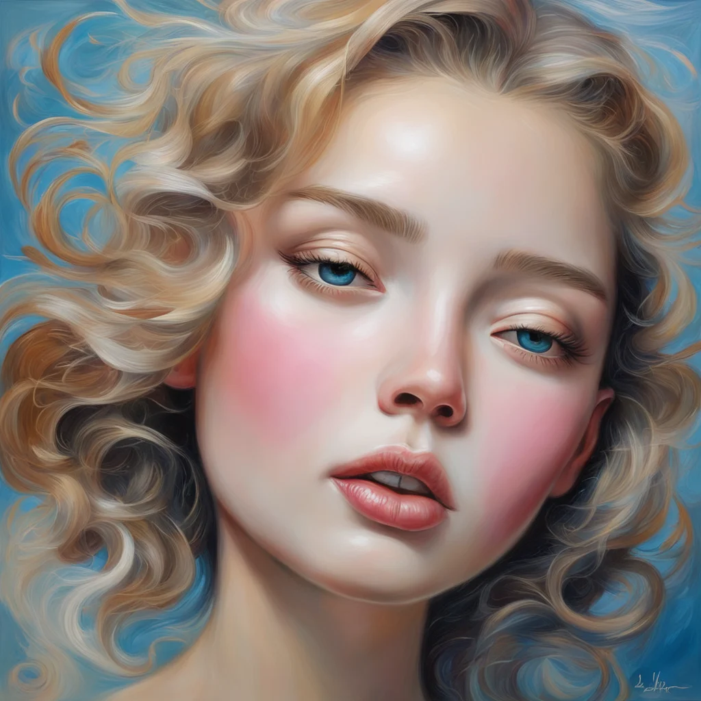 soothing detailed oil painting beautiful face “We are such stuff as dreams are made on and our little life is rounded wi