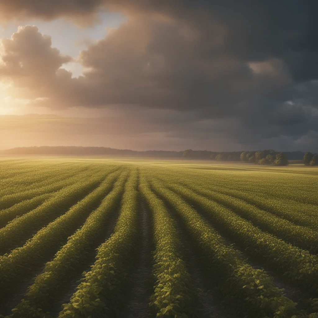 soybean field cgi details concept art landscape epic cinematic atmospheric 4k ar 169